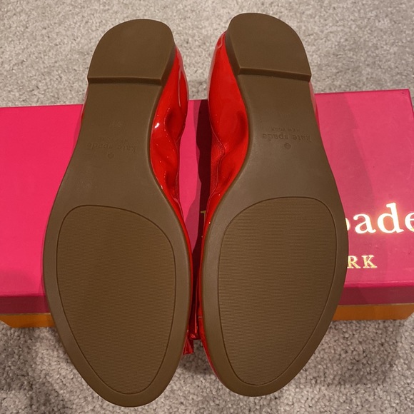 NWT Kate spade Wanetta Maraschino Red bow flats - Picture 8 of 13